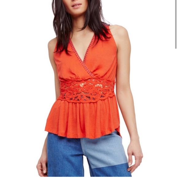 NWT Free People Megan Peplum Tank Top Small - Picture 6 of 10
